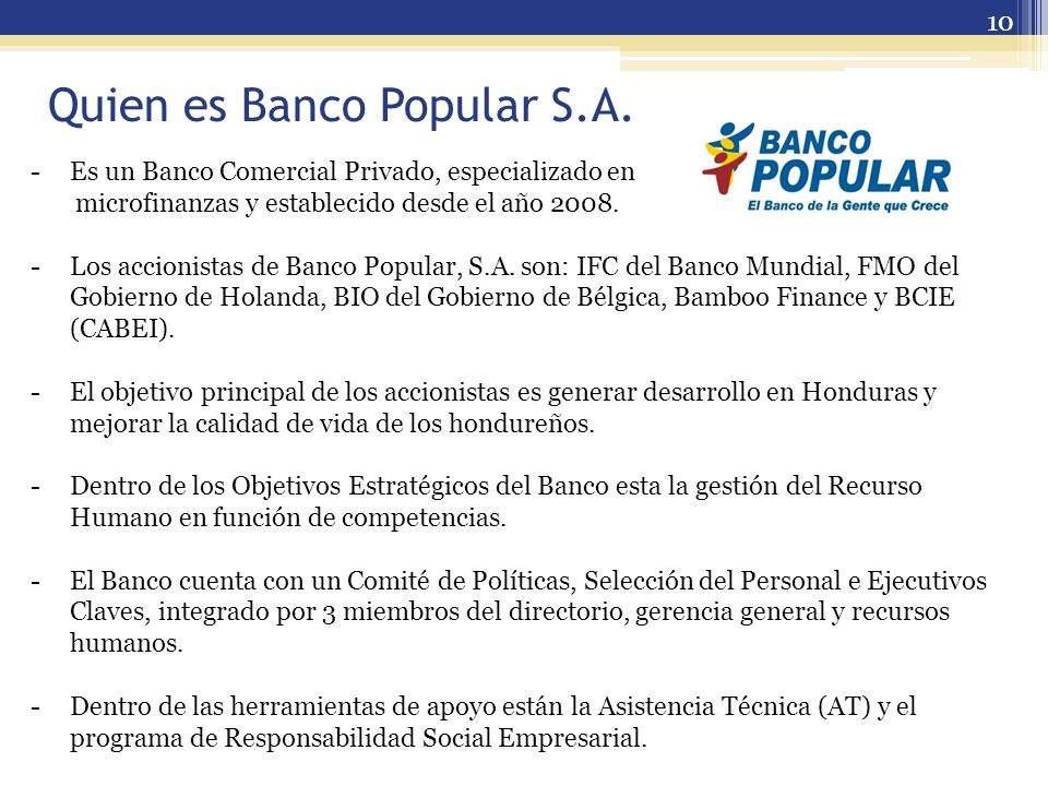 Comercial Del Banco Popular