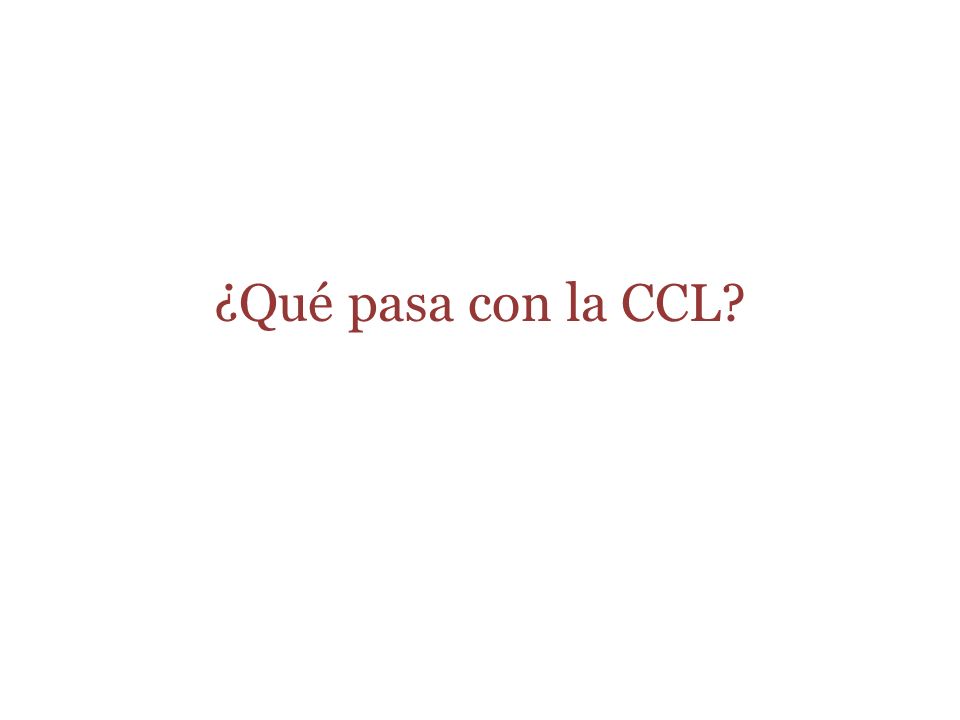 ¿Qué pasa con la CCL