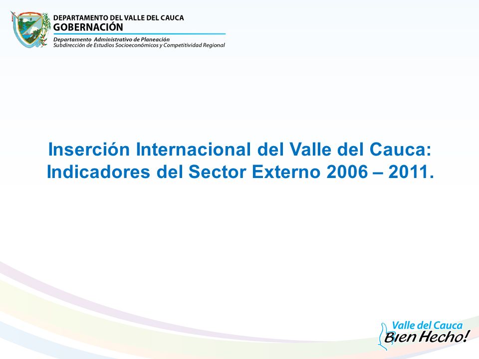 Inserci N Internacional Del Valle Del Cauca Indicadores Del Sector