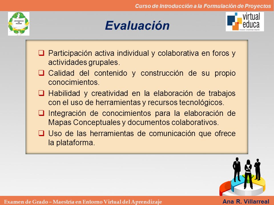  Participación activa individual y colaborativa en foros y actividades grupales.