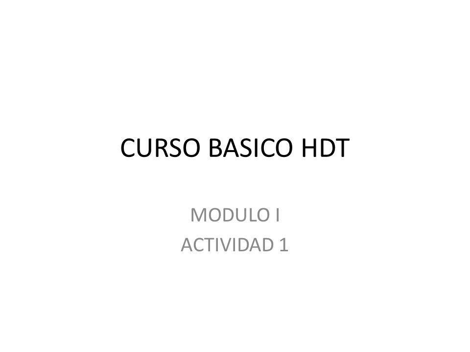 CURSO BASICO HDT MODULO I ACTIVIDAD 1