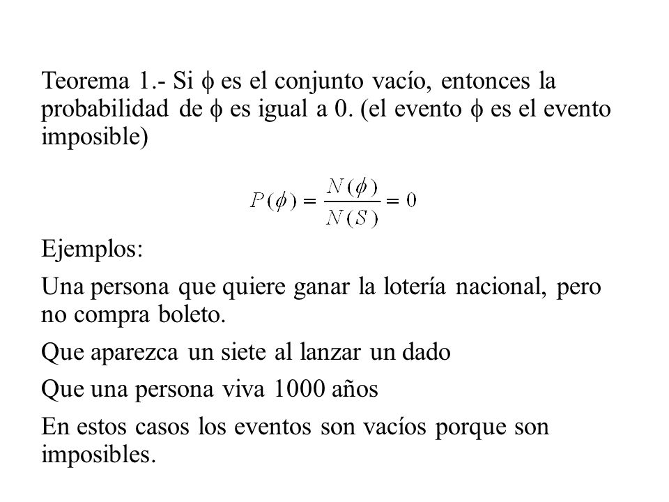 Resultado de imagen para EVENTO IMPOSIBLE O VACIO ejemplos