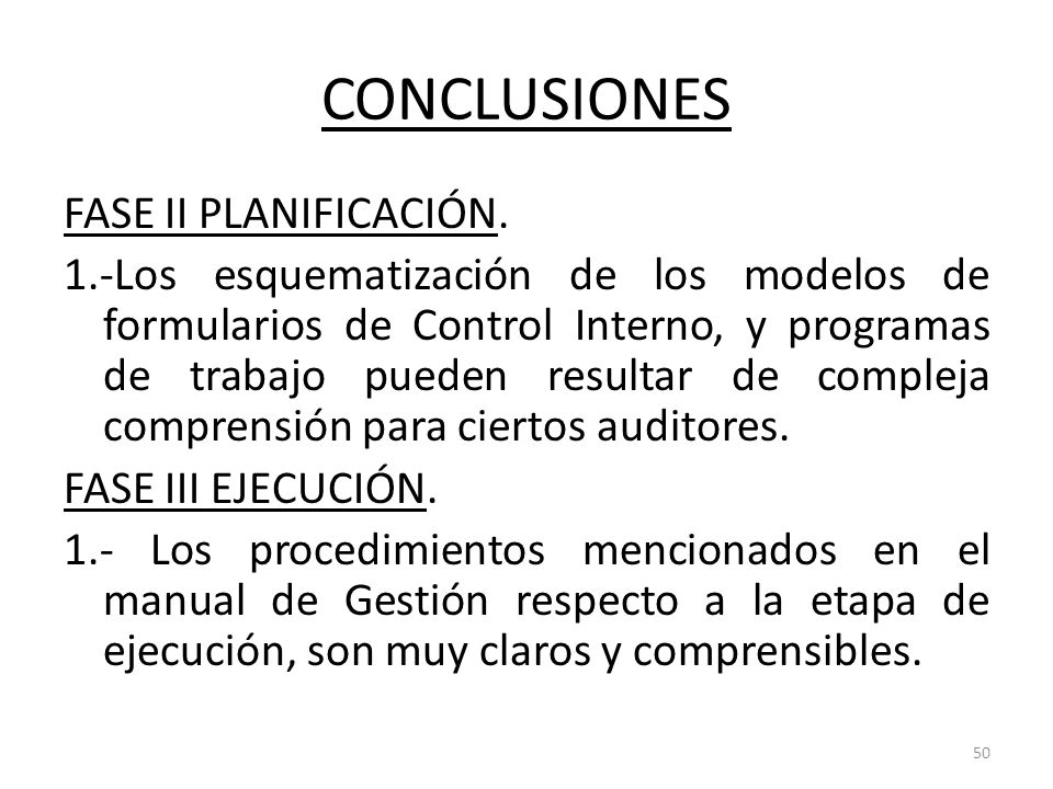 CONCLUSIONES FASE II PLANIFICACIÓN.