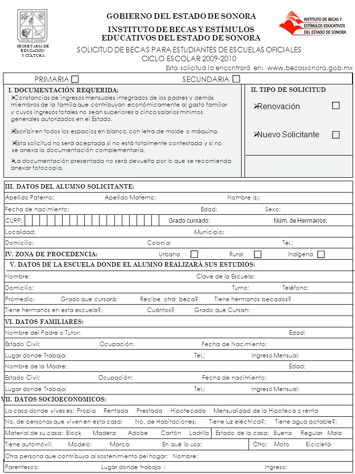 ESTADO SOLICITUD DE BECA estado solicitud de beca: