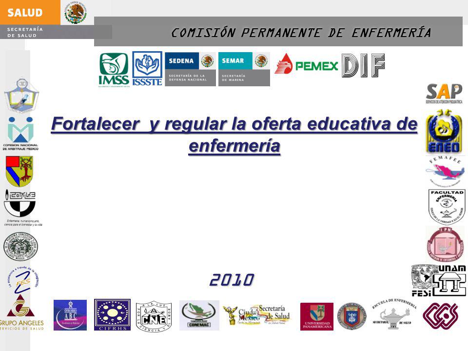COMISIÓN PERMANENTE DE ENFERMERÍA Fortalecer y regular la oferta educativa de enfermería 2010