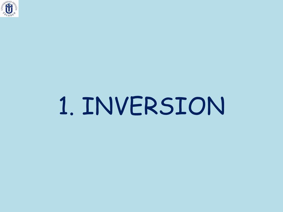 1. INVERSION