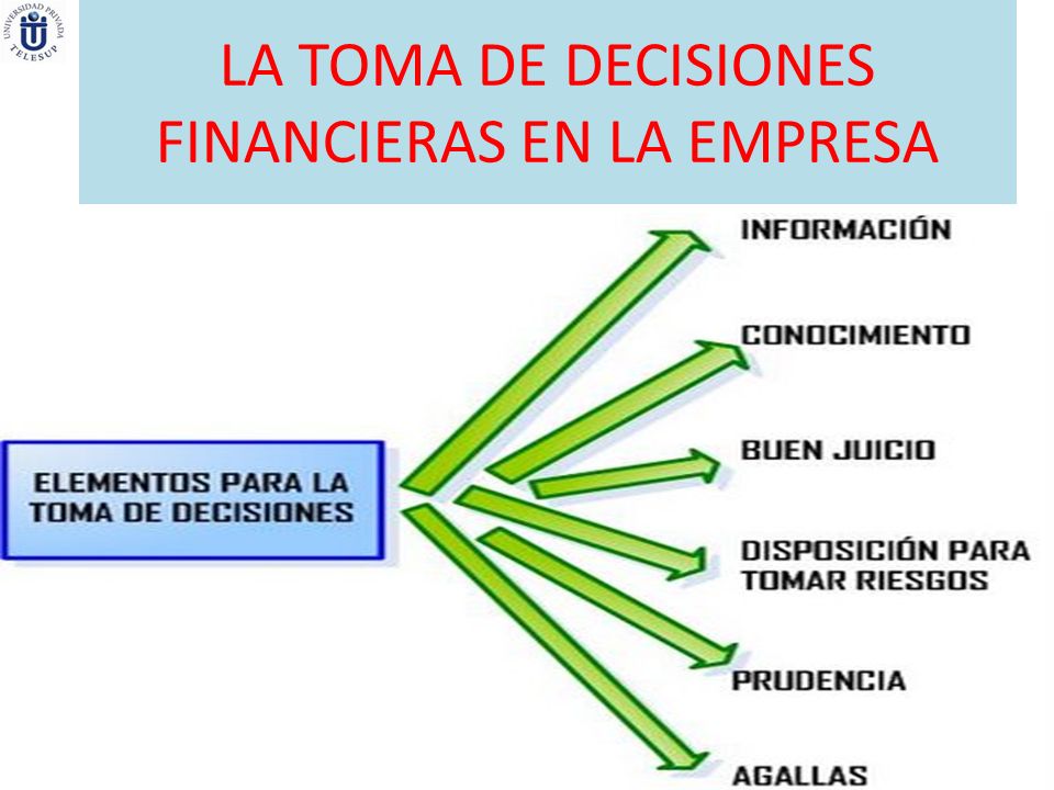LA TOMA DE DECISIONES FINANCIERAS EN LA EMPRESA
