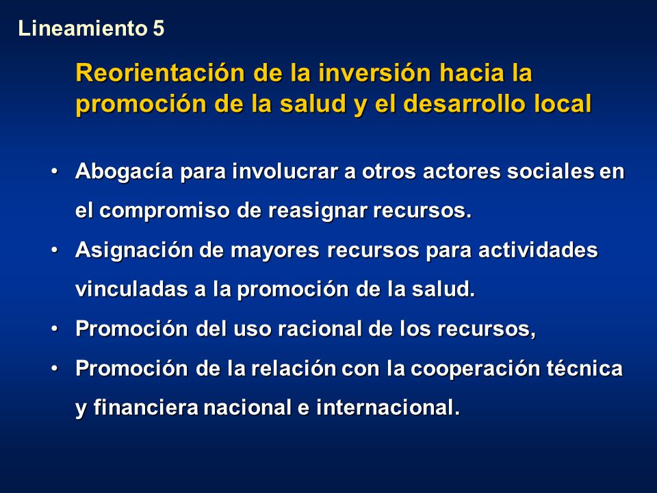 LINEAMIENTO DE LA POLITICA DE SALUD lineamiento de la politica de salud: