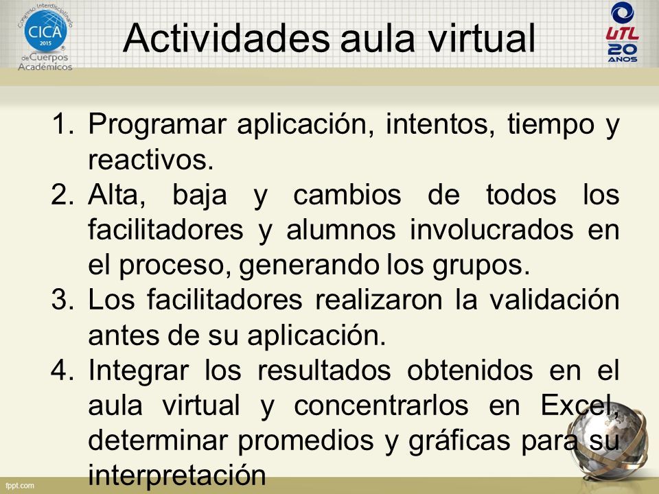 Actividades aula virtual 1. Programar aplicación, intentos, tiempo y reactivos.