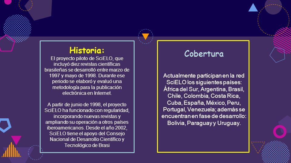 Historia: El proyecto piloto de SciELO, que incluyó diez revistas científicas brasileñas se desarrolló entre marzo de 1997 y mayo de 1998.
