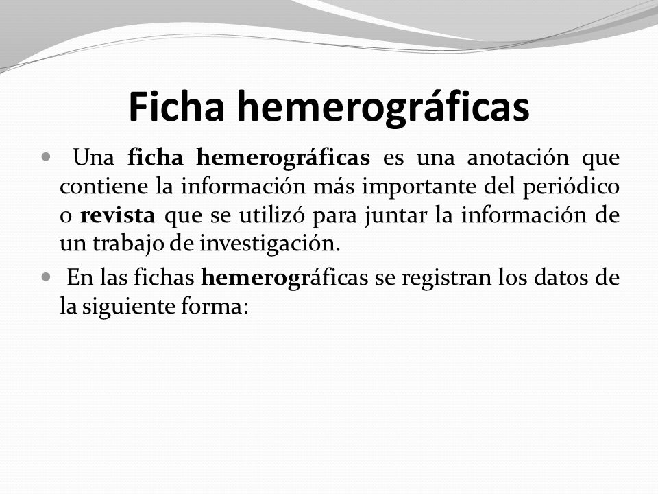 FICHAS HEMEROGRAFICAS DE REVISTAS Y PERIODICOS fichas hemerograficas de revistas y periodicos: