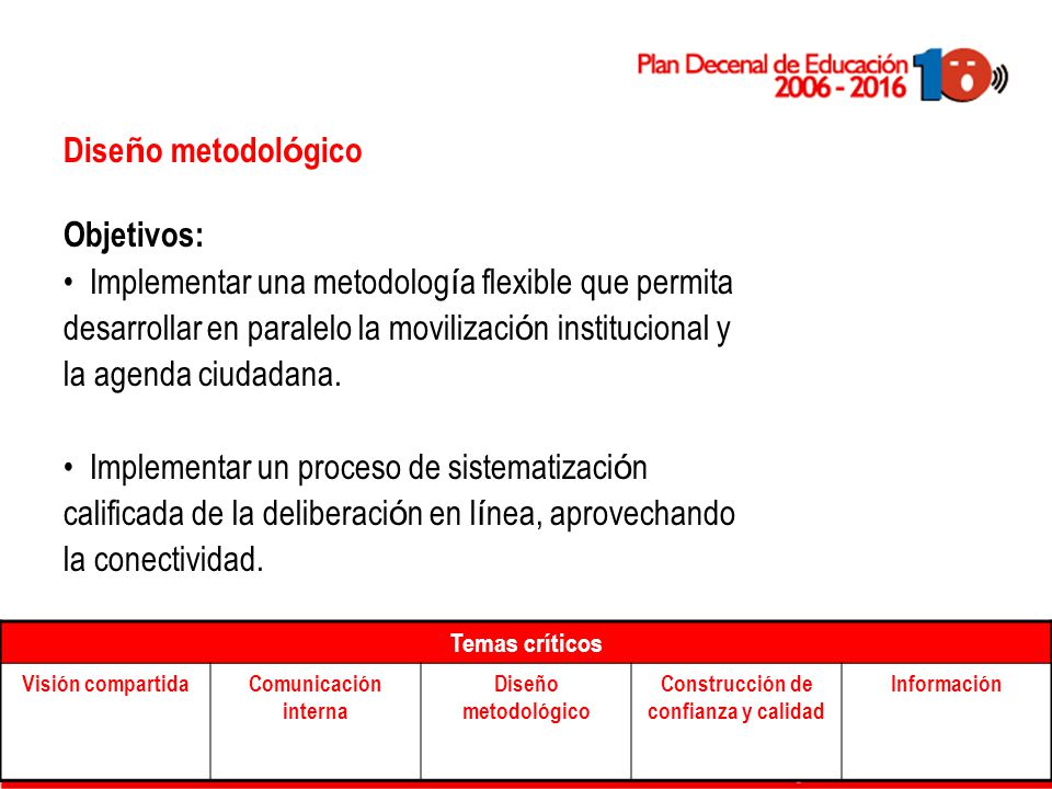 Movilización y comunicación Experiencia del Plan Decenal Chinauta