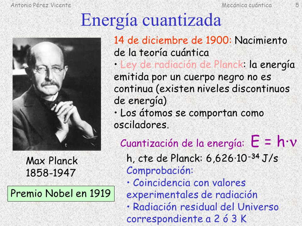 Teoría cuántica de Planck - La Quimica 1.0