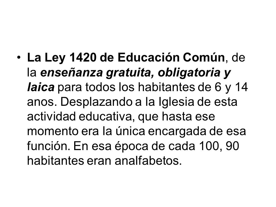 LEY EDUCACION 1420 ley educacion 1420: