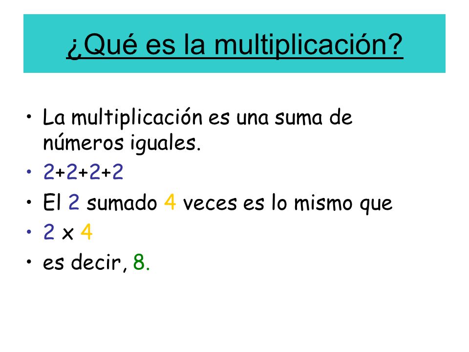 Resultado de imagen de multiplicar que es