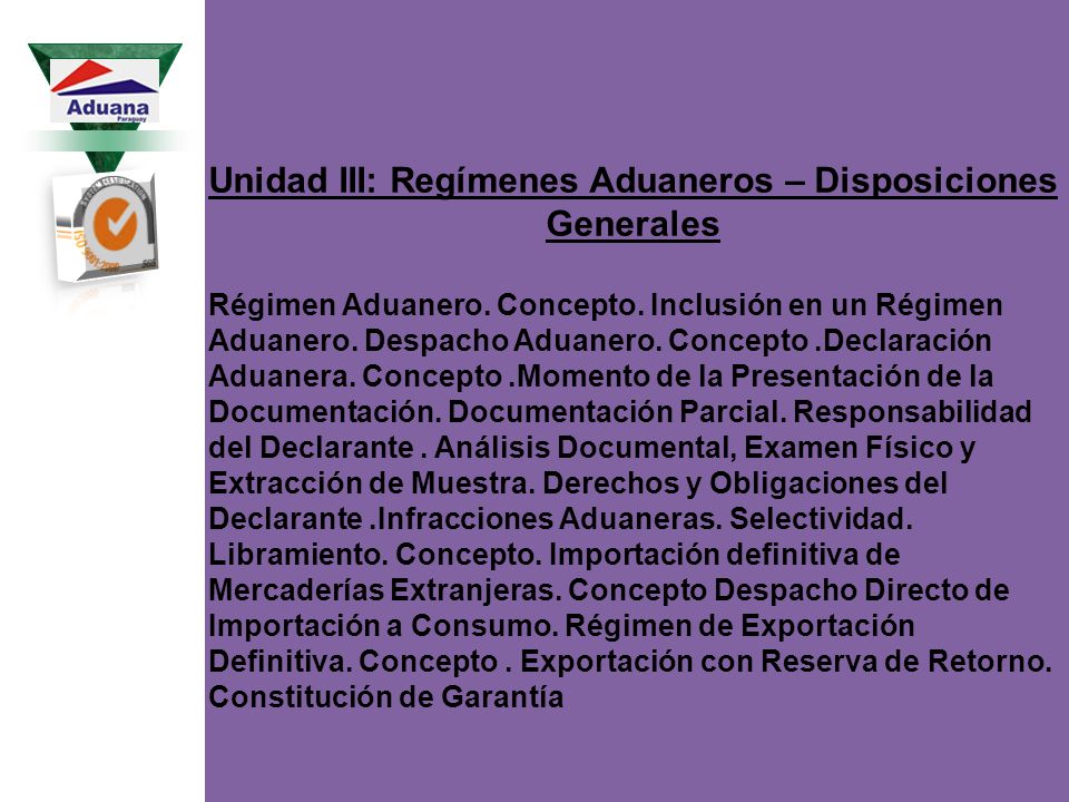 CONCEPTO DESPACHO ADUANERO concepto despacho aduanero: