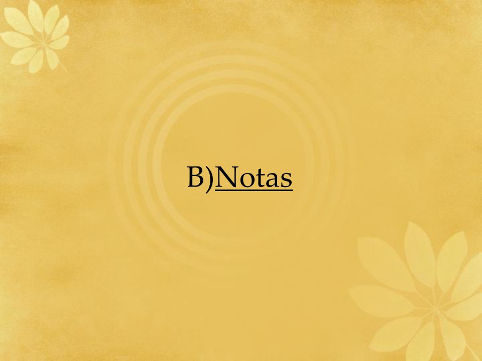 B)Notas