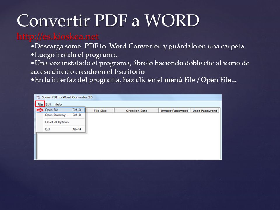 Descarga some PDF to Word Converter. y guárdalo en una carpeta.