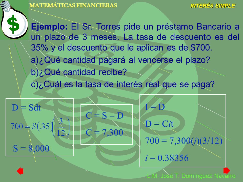 INTERES DE UN PRESTAMO BANCARIO interes de un prestamo bancario: