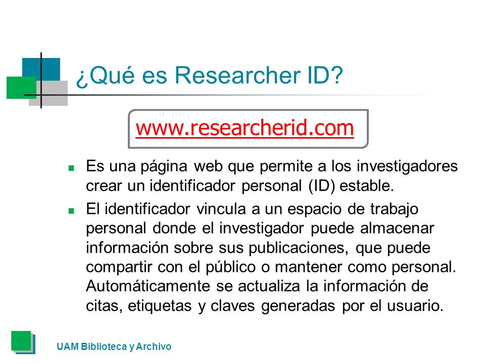 ¿Qué es Researcher ID.