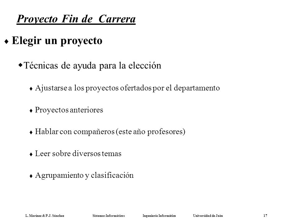 EL PROYECTO FIN DE CARRERA EN INGENIERIA INFORMATICA el proyecto fin de carrera en ingenieria informatica: