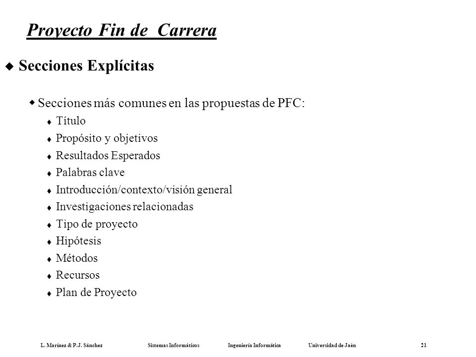 EL PROYECTO FIN DE CARRERA EN INGENIERIA INFORMATICA el proyecto fin de carrera en ingenieria informatica: