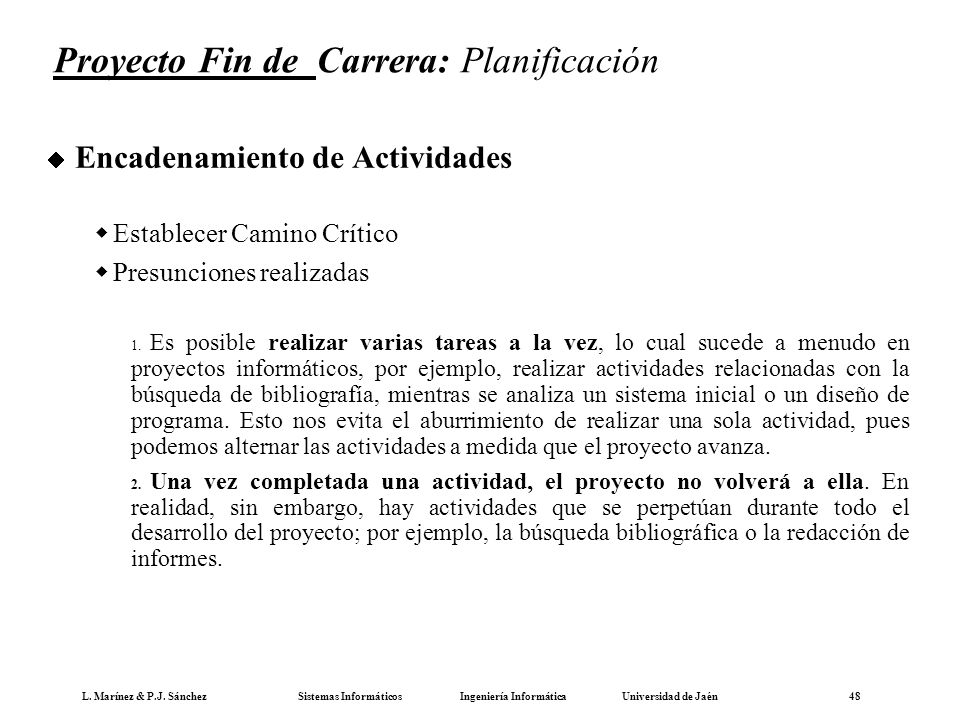 EL PROYECTO FIN DE CARRERA EN INGENIERIA INFORMATICA el proyecto fin de carrera en ingenieria informatica: