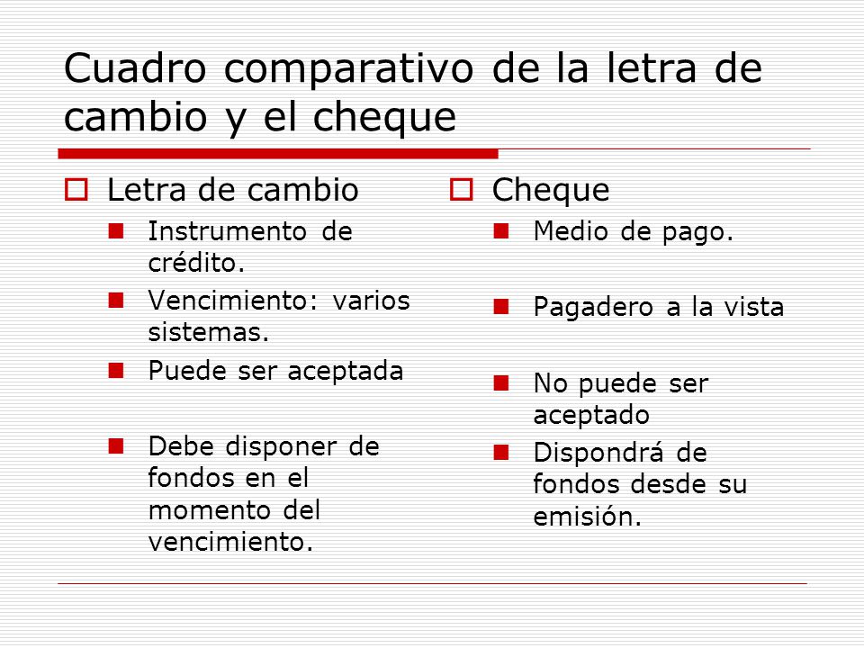 LETRA DE CAMBIO EL CHEQUE Y EL PAGARE letra de cambio el cheque y el pagare: