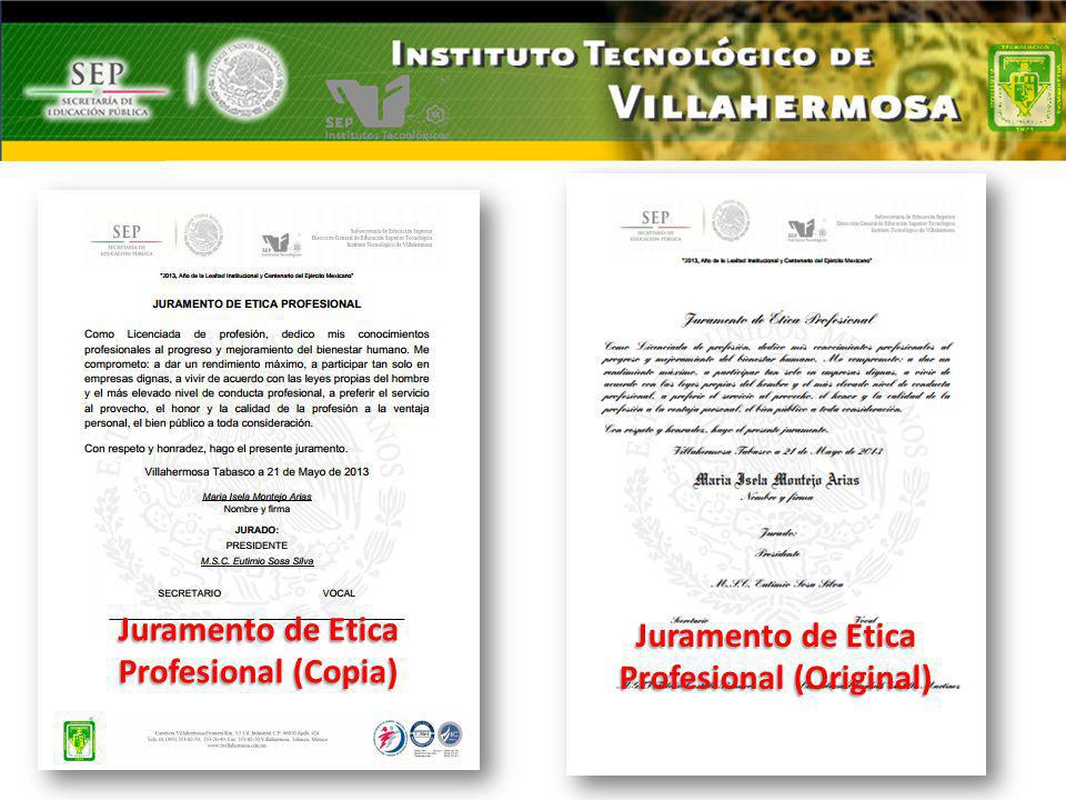 Juramento de Etica Profesional (Copia) Juramento de Etica Profesional (Original)