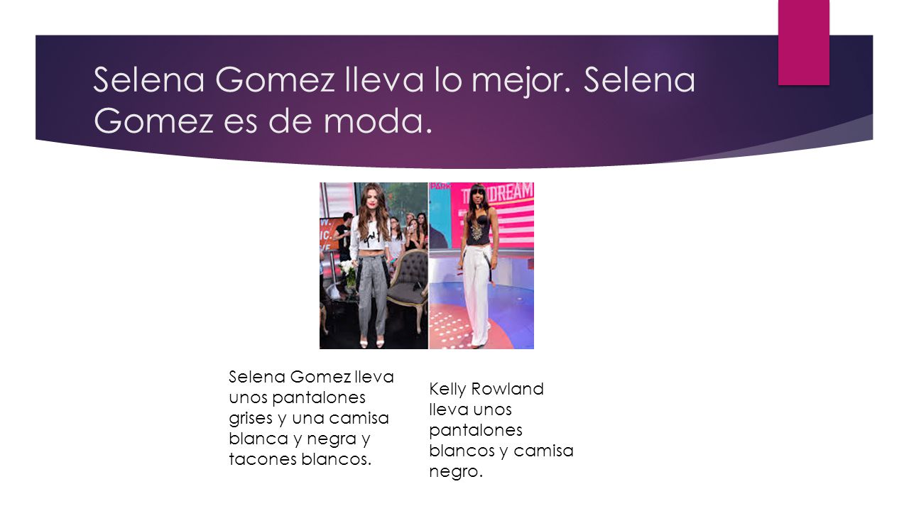 Selena Gomez lleva lo mejor. Selena Gomez es de moda.