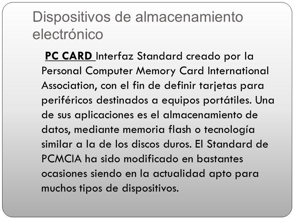 PC CARD Interfaz Standard creado por la Personal Computer Memory Card International Association, con el fin de definir tarjetas para periféricos destinados a equipos portátiles.