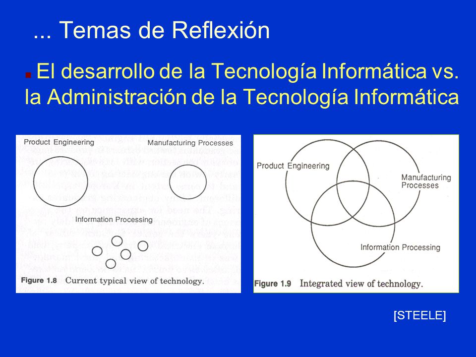 ... Temas de Reflexión El desarrollo de la Tecnología Informática vs.
