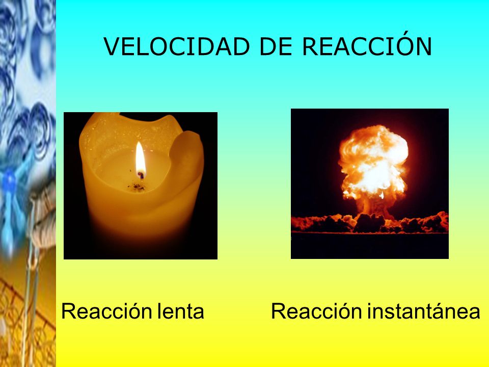 Resultado de imagen de velocidad de reaccion quimica