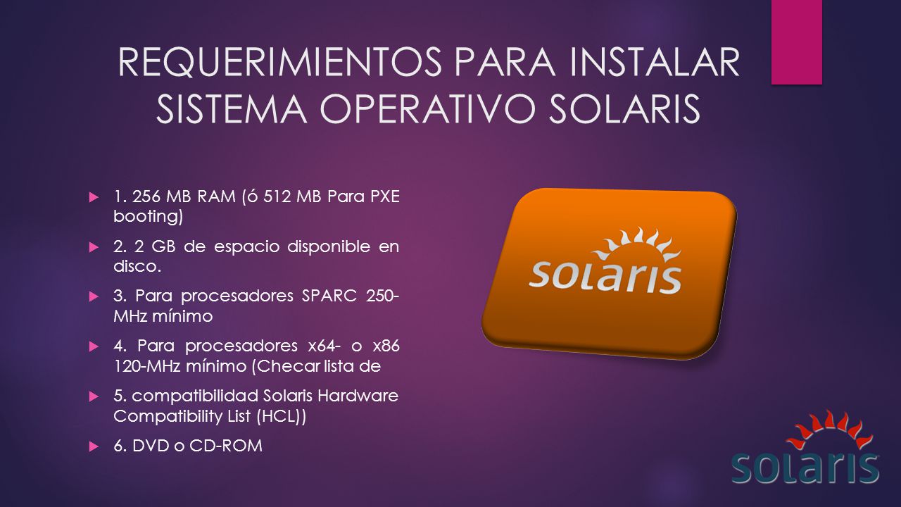 Contribuyente dramático doce Solaris - Sistemas Operativos Miriam