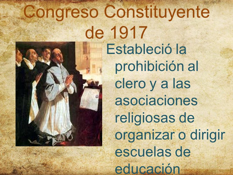Estableció la prohibición al clero y a las asociaciones religiosas de organizar o dirigir escuelas de educación primaria.