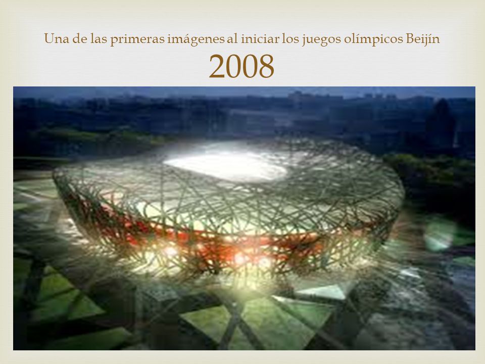 Una de las primeras imágenes al iniciar los juegos olímpicos Beijín 2008