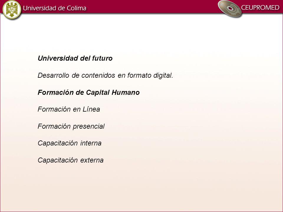 Universidad del futuro Desarrollo de contenidos en formato digital.