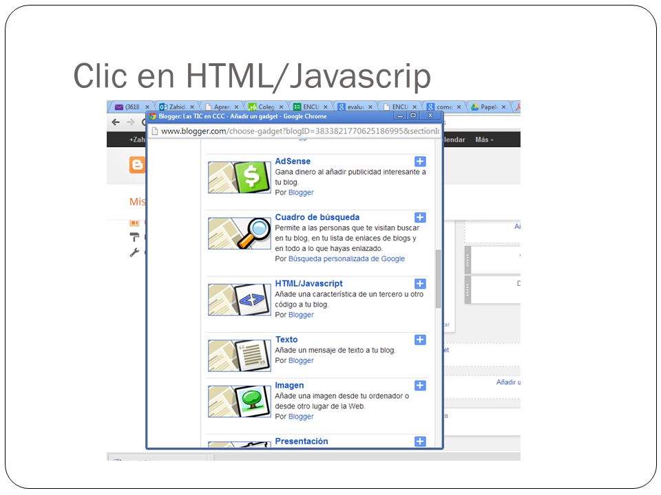 Clic en HTML/Javascrip
