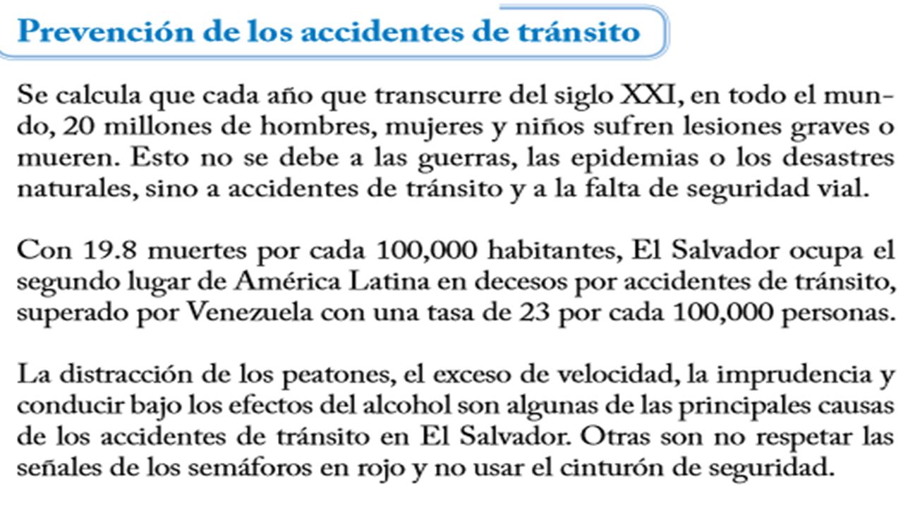 CAUSAS PRINCIPALES QUE PROVOCAN ACCID EN TES DE TRAN SITO PERIODO D EL