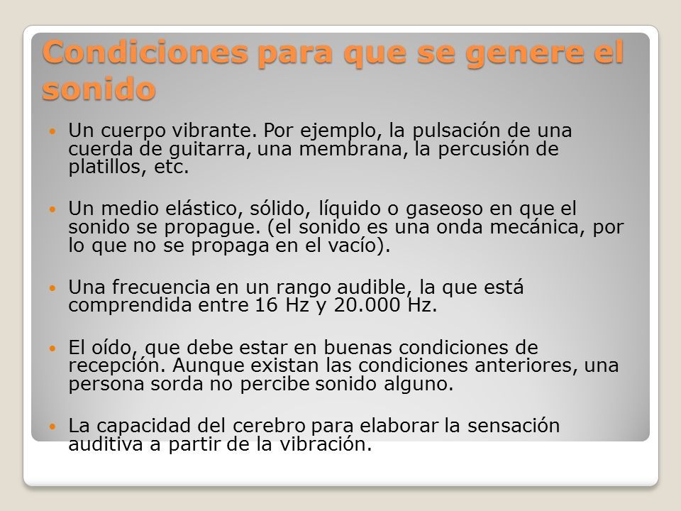 Ondas Sonoras Contenidos Sonido Transmision Del Sonido Caracteristicas