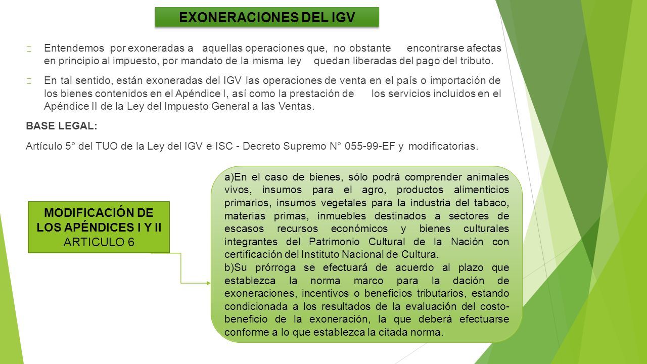 Base Legal Art Culo Del Tuo De La Ley Del Igv E Isc Decreto