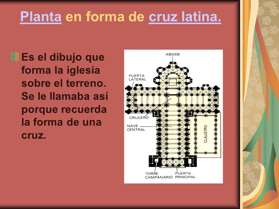 PlantaPlanta en forma de cruz latina.cruz latina.