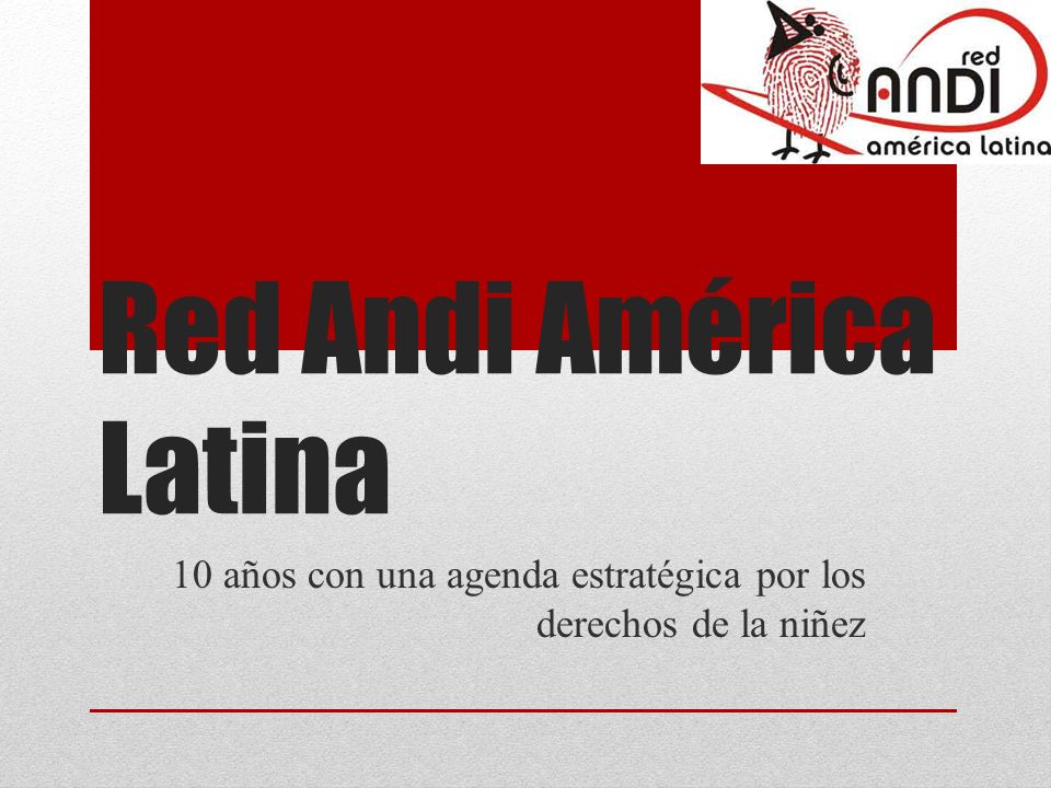 Red Andi América Latina 10 años con una agenda estratégica por los derechos de la niñez