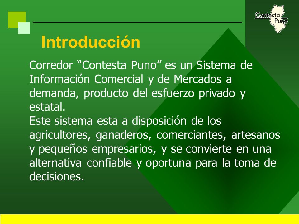 1 Sistema de Información Comercial y de Mercados Corredor