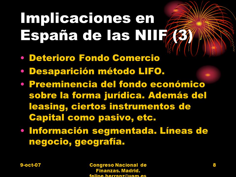 9-oct-07Congreso Nacional de Finanzas. Madrid.
