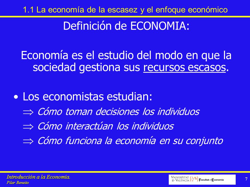 Introducción a la Economía.