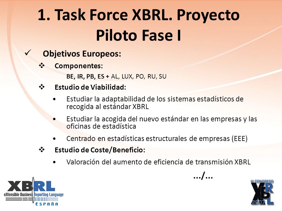 1. Task Force XBRL.
