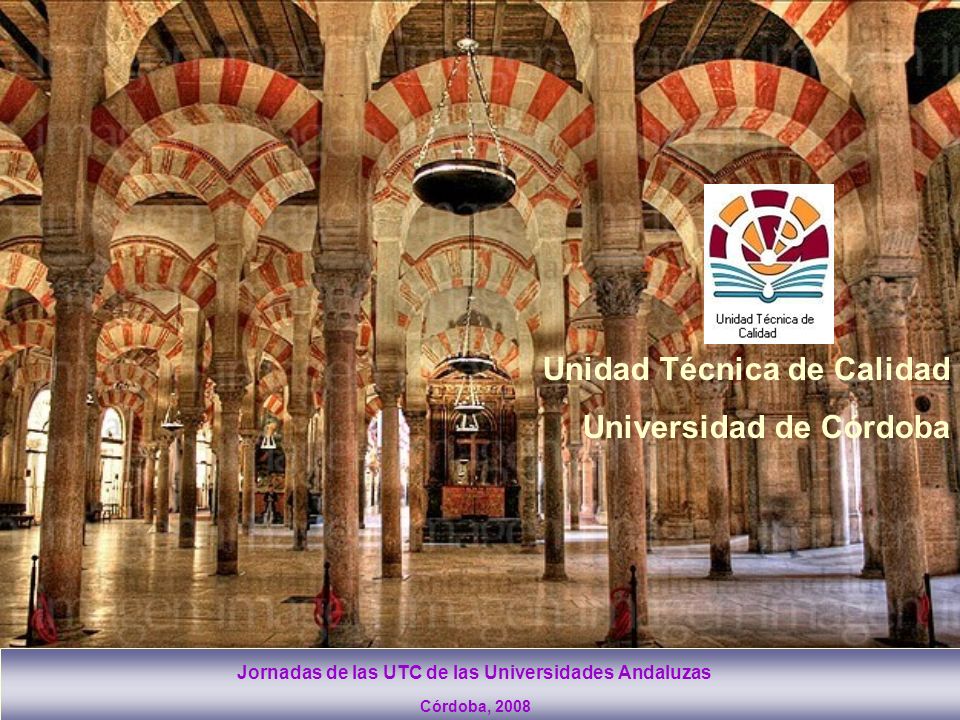 Jornadas de las UTC de las Universidades Andaluzas Unidad Técnica de Calidad Universidad de Córdoba Córdoba, 2008
