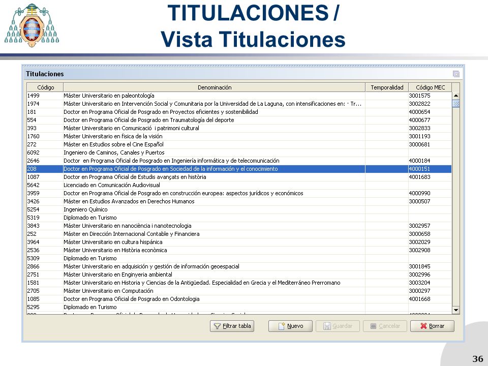 TITULACIONES / Vista Titulaciones 36