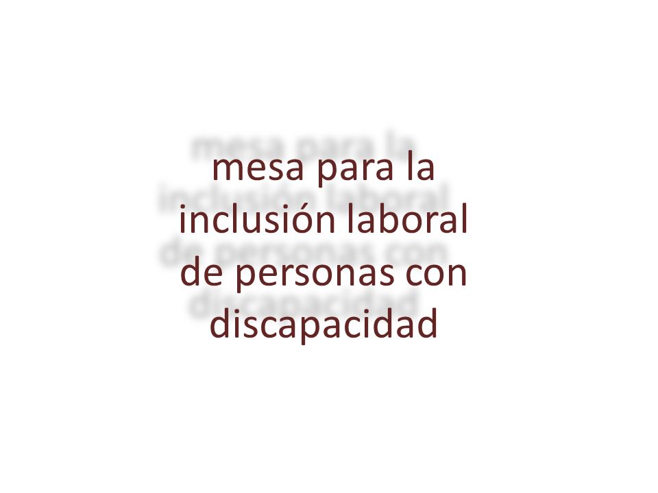 mesa para la inclusión laboral de personas con discapacidad
